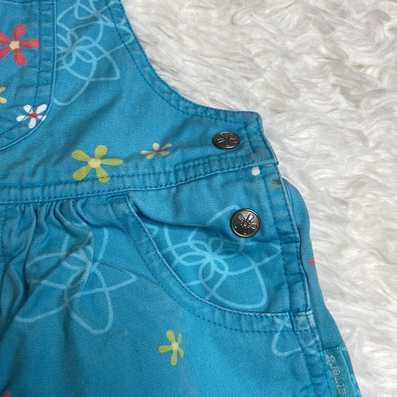 Carter’s 12-18 Months Blue Floral Snap Overalls - Picture 6 of 7